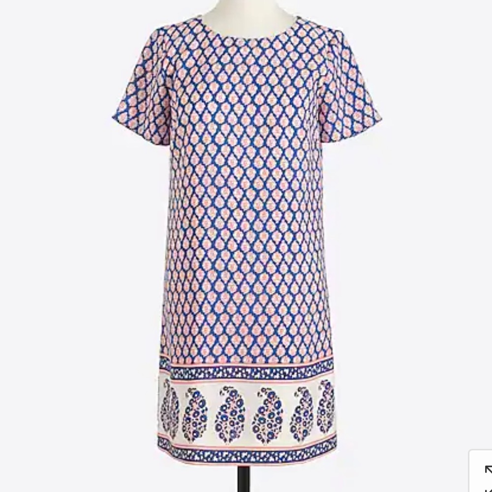 J. Crew Printed Gallery Shift dress size 2